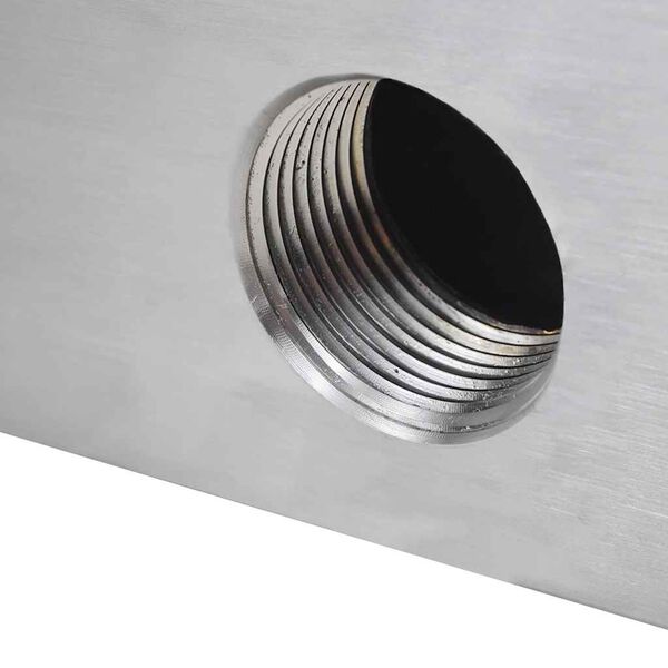 vidaXL Pool-Wasserfall Font&auml;ne Rechteckig Edelstahl 30 cm