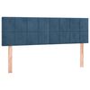 vidaXL Boxspringbett mit Matratze Dunkelblau 140x200 cm Samt