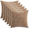 vidaXL Kissenbezug 6 pcs HEERLEN Braun 40 x 40 cm Chenille-Stoff