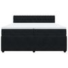 vidaXL Boxspringbett mit Matratze Schwarz 200x200 cm Samt