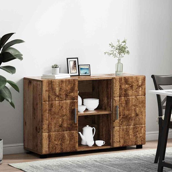 vidaXL Sideboard mit Regal Altholz 88,5 x 30,5 x 55,5 cm Holzwerkstoff