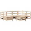 vidaXL 7-tlg. Garten-Sofagarnitur Massivholz Kiefer