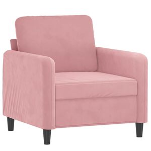 vidaXL Sessel Rosa 60 cm Samt