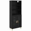 vidaXL Highboard Schwarz Eichen-Optik 69,5 x 32,5 x 180 cm