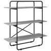 vidaXL B&uuml;cherregal 3 Ebenen 100 x 35 x 105 cm PB Sonoma-Grau