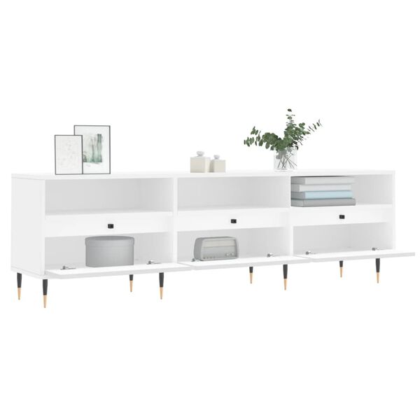 vidaXL TV-Schrank Weiß 150x30x44,5 cm Holzwerkstoff