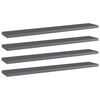 vidaXL B&uuml;cherregal-Bretter 4 Stk. Hochglanz-Grau 60x10x1,5 cm