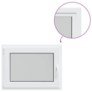 vidaXL Kellerfenster "RISOR" 80x60 cm Drehkipp DIN Links Wei&szlig;