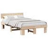 vidaXL Bettrahmen mit Kopfteil Natur 140 x 190 cm Massives Kiefernholz