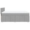 vidaXL Boxspringbett mit Matratze Hellgrau 160x200 cm Stoff