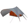 vidaXL Teepee Zelt f&uuml;r 7 Personen Grau und Orange 600 x 600 x 347 cm