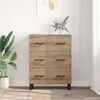 vidaXL Sideboard Artisan-Eiche 69,5 x 34 x 90 cm Verbundholz und Eisen
