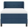 vidaXL Boxspringbett mit Matratze mit Kopfteil Blau 80 x 200 cm Stoff