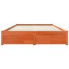 vidaXL Bettrahmen Wachsbraun 120 x 200 cm Massivholz Kiefer