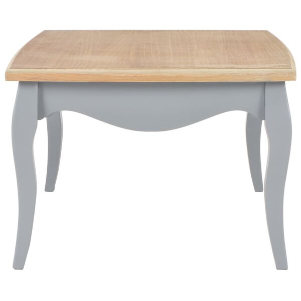vidaXL Couchtisch Grau und Braun 110x60x40 cm Kiefer Massivholz