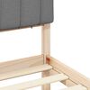 vidaXL Bettgestell mit gepolstertem Kopfteil Hellgrau 140 x 190 cm