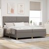 vidaXL LED Boxspringbett mit Matratze Taupe 200 x 200 cm Stoff