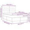 vidaXL LED Boxspringbett mit Matratze Taupe 140 x 200 cm Stoff