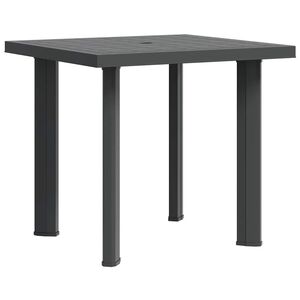 vidaXL Gartentisch Anthrazit 80x75x72 cm Kunststoff
