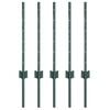 vidaXL Zaunpfosten 5 pcs Grün 60 cm Stahl