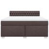 vidaXL Boxspringbett mit Matratze Dunkelbraun 180x200 cm Stoff