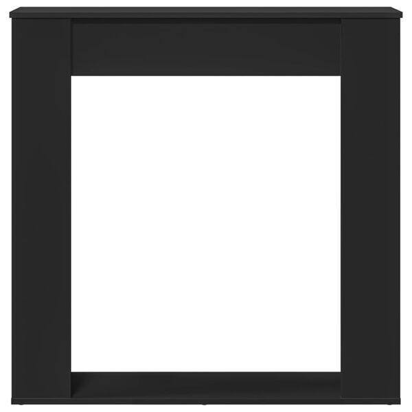 vidaXL Kaminumrandung Schwarz 100x20x100 cm Holzwerkstoff