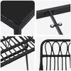 vidaXL Garten Essgruppe 7 pcs Schwarz Pulverbeschichteter Stahl