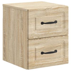 vidaXL Wandmontierter Nachttisch Sonoma-Eiche 34,5 x 33 x 40 cm