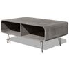 vidaXL Couchtisch 90&times;55,5&times;38,5 cm Massivholz Paulownia Grau