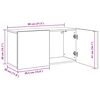vidaXL TV-Wandschrank Artisan-Eiche 80x30x41 cm