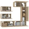 vidaXL 6-tlg. TV-Schrank-Set Sonoma-Eiche Holzwerkstoff