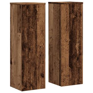 vidaXL Pflanzenst&auml;nder 2 Stk. Altholz-Optik 25x25x80 cm Holzwerkstoff