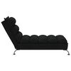 vidaXL Chaiselongue mit Kissen Schwarz Stoff