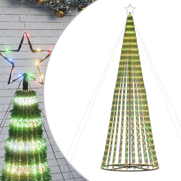 vidaXL LED Weihnachtsbaum 688 LEDs Mehrfarbig 300 cm