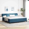 vidaXL Boxspringbett mit Matratze Dunkelblau 200 x 200 cm Samt