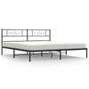 vidaXL Bettgestell mit Kopfteil Metall Schwarz 183x213 cm
