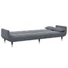 vidaXL Schlafsofa 2-Sitzer mit Fu&szlig;hocker Dunkelgrau Samt