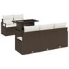 vidaXL Gartensofa-set 6 stk. Braun Poly Rattan
