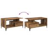vidaXL Couchtisch mit Schubladen Altholz 90 x 49 x 45 cm Holzwerkstoff