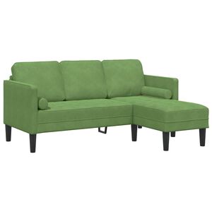 vidaXL Sofa Set mit Kissen Hellgr&uuml;n Polyester