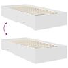 vidaXL Bettrahmen Wei&szlig; und Silber 75 x 190 cm Holzwerkstoff