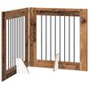 vidaXL Klappbares Hundetor mit St&auml;ndern 2 pcs Altholz 160,5 cm