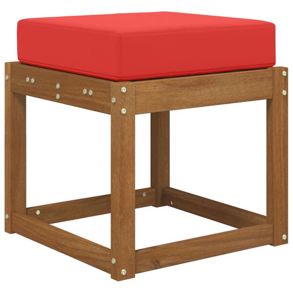 vidaXL Sitzkissen f&uuml;r Outdoor Rot 40 x 40 x 8 cm 100 % Polyester
