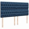 vidaXL Boxspringbett mit Matratze Blau 180x200 cm Stoff