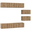 vidaXL TV-Schrankset 6 pcs Artisan-Eiche Holzwerkstoff