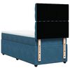 vidaXL Boxspringbett mit Matratze Blau 90x190 cm Samt
