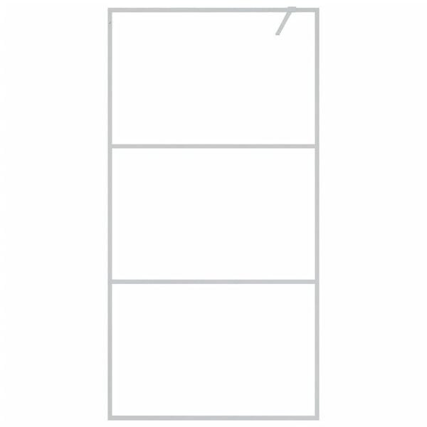 vidaXL Duschwand f&uuml;r Begehbare Dusche Silbern 100x195 cm ESG-Klarglas