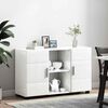 vidaXL Sideboard Hochglanz Wei&szlig; 88,5 x 30,5 x 55,5 cm Holzwerkstoff