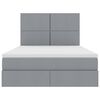 vidaXL Aufbewahrungsbett mit Matratze Hellgrau 140 x 190 cm Polyester