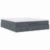 vidaXL Ottoman-Bett mit Matratze Dunkelgrau 160x200 cm Samt